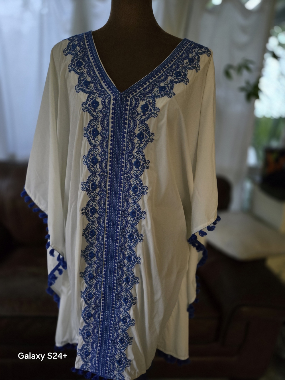 Cabana Life White Coverup with Gold Logo Plaque